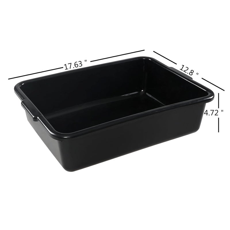 EudokkyNA 13 Liters Commercial Bus Tubs, 4 Packs Bus Tubs Box/Wash Basin Tub - Image 2
